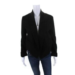 Cory Womens Open Front Waterfall Blazer Jacket Black Size 6